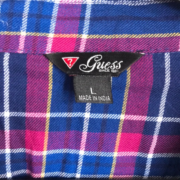 Guess Long Sleeved Gingham Shirt - Picture 4 of 5